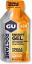 GU Energy Roctane Ultra Endurance Energy Gel, Vegan, Gluten-free, Kosher, και Dairy-free On-The-Go Sports Διατροφή για τρέξιμο, ποδηλασία, πεζοπορία ή σκι, Vanilla Orange (24 πακέτα)