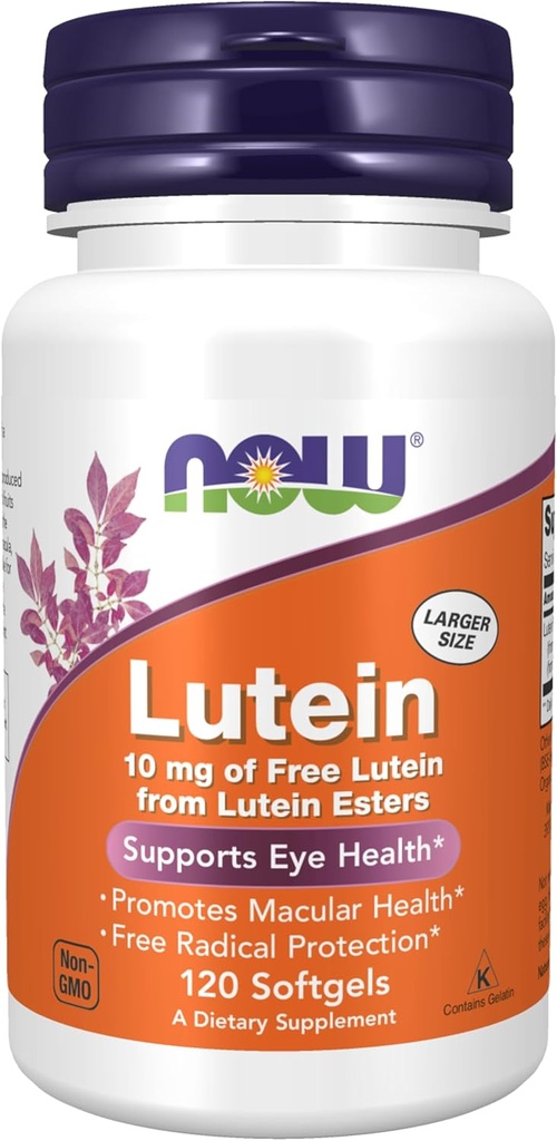 Şimdi Gıdalar Tamamlar, Lutein Esters'dan 10 mg ile Lutein 10 mg, 120 Softgels