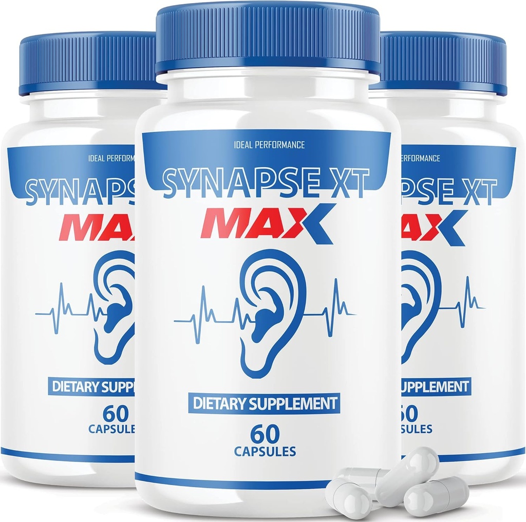 IDEAL PERFORMANCE (3 Pack) Synapse XT Max Tinnitus Supplement Pro Premium Relief Pills (180 Capsules)