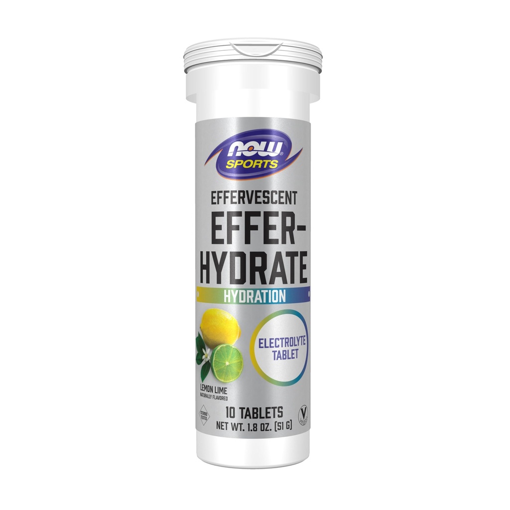 Şimdi Gıdalar Spor Beslenme, Effervescent Effer-Hydrate, Electrolyte Supplement, Recovery*, Limon Lime, 10 Tablets