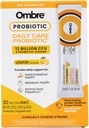 Ombre Daily Care Probiyotik Toz - Prebiyotikler ve Probiyotikler Kadınlar, Erkekler ve Çocuklar - Hızlı Dezenfek Sağlık ve Genel Sağlık - 12 Milyar CFU - Lemon Flavor, 30 Paketets