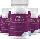 Body Kitchen Pro-Elastin 1000 mg Συμπλήρωμα ελαστίνης, Μείωση Σημάδια γήρανσης, Βελτιωμένη Υγεία του δέρματος, Στερεότητα & Ελαστικότητα, Λιγότερες ρυτίδες, Καπάκια λαχανικών (Συσκευασία 3)