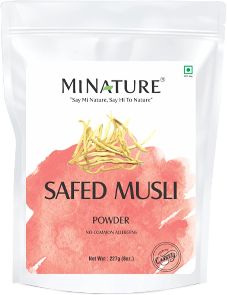 minature Safed Musli Toz (Chlorphytum Borivillianum)| 227g (8 oz) (1/2 lb) | Pure & Natural Herb | Non-GMO Herbal Root