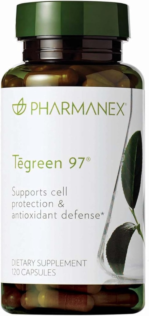 Nu Skin Pharmanex Tegreen 97 Hücre Koruma | 120 Kont | Sağlıklı Hücre Fonksiyonları için Antioksi Desteği | Perrietary Green Tea Extract