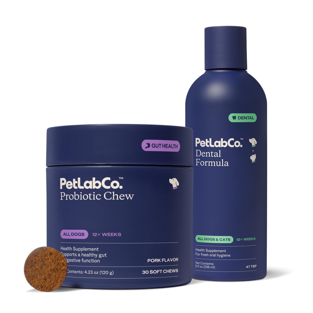 PetLab Co. – Köpek Dişleri Temizlik & Gut Health Sche: Fresh Breath, Sağlıklı Dişler ve Gums & Probiyotikler için Gut Health, Mevsimlik Tüm Enerjiler, Skin & Ear Yeast
