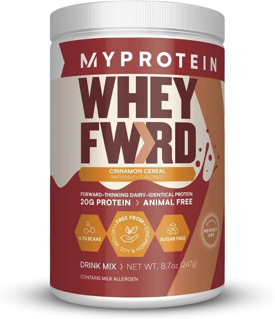 Myprotein Whey Forward Protein Powder, 1,09 Lbs (20 Servings) Cinnamon Cereal, 20g Protein & 4,7g BCAA Per Serving, Λακτόζη και Ζάχαρη Free, Protein Shake for Muscle Strength & Recovery