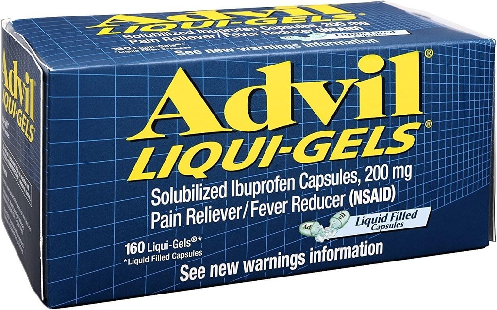 Advil Advil Ağrı için Gelişmiş Tıp, 160 Liqui Gels 200 mg (Pack of 3)