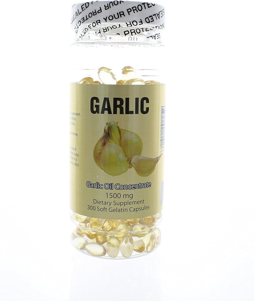 Garlic Petrol Yoğunluğu 3 MG (1500:1) 300 Capsules Cholesterol FREE, Yeni Ürün!