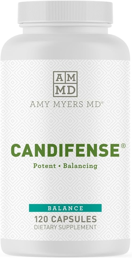 Amy Myers MD Candifense Candida Overgrowth Supplement - Digesting Fiber için Enzymes - Dengeli Mikrobiyome - Gluten-Free, Dairy-Free & Non-Soy - 120 Capsules (60 Hizmet)