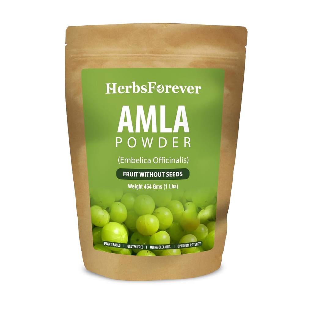 Herbsforever Amla Toz | Phyllanthus Emblica, C & Antioksis, Sağlıklı Immunity, Non-GMO, Vegan, 454 GMS | Natural Superfood for Daily Wellness