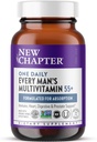 New Chapter Men's Multivitamin 50 Plus for Brain, Heart, Digestive, Prostate & Immune Support with 20+ Nutrients + Ασταξανθίνη - Every Man's One Daily 55+, Gentle on The Stomach - 72 ct