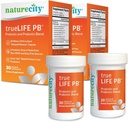 NatureCity True-Life-PB Raf Stable Blend Prebiyotiks and Probiyotiks for Women and Men - Digestive Gut Health Supplements for Women and Men - Dairy Free - (60 Veggie Capsules)