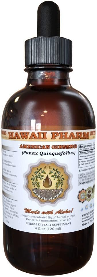 Hawaii Pharm American Ginsengi, BTC (Panax Quinquefolius) kıl Köklülük Tamam 4 oz