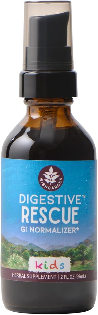 WishGarden Herbs Çocuklar için Etkili Kurtarma - Plant-Based Herbal & Organik Digestive Relief Tincture with Peppermint Leaf, Ginger Root & Fennel Tohum, Hızlı Soothes Digestive Tummy Discomforts, 2oz