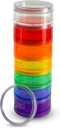 7 Günlük Tıp Pill Organizer - Evlenebilir Pill Box - Fits Small & Large Tabletler & Vitamin Supplements - Daily Medicine Organized in One Place - Large - Rainbow