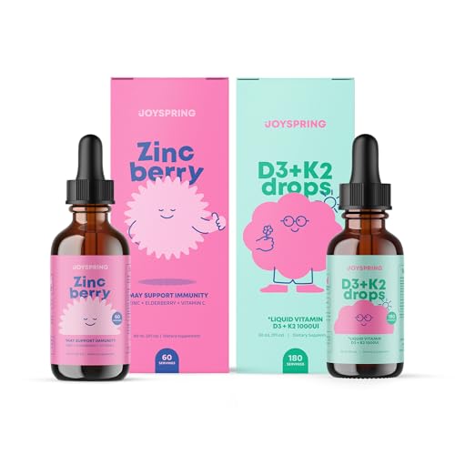K2 ile Sıvı Vitamin D3'ü Sevmek - Çocuklar için Immune Destek ve Çinko Supplements - Elderberry & çinko Sıvı