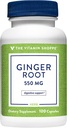 The Shoppe Ginger Root 550MG, Whole Herb Supplement That Supports Digestion & Soothing (100 Capsules)