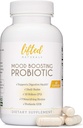 Probiyotik 30 Milyar CFU'yı artırmak için Doğals Mood Boosting Probiyotik 30 Milyar CFU - Mood Support Supplement, Prebiyotiks and Probiyotiks for Women & Men, Acidofilius Lactobacillus Probiyotik, Raf Stable & Non-GMO, 60 Capsules