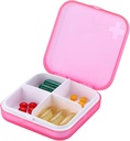 Portre Pill Organizer - Purse veya Seyahat için Slim Pill Box, Compact Pill Case(4 Karşılaştırma,Pink)
