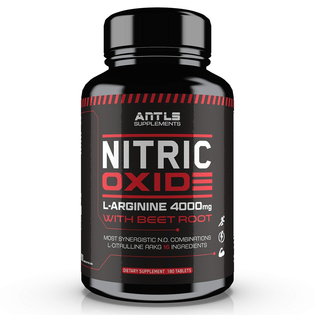 Nitrik Oksit Supplement Branson Kompleks L Arginine 4000 mg,L Citrulline, AAKG,Beet Root,Pre Workout Pills,Muscle Bulider,Growth,Pumps,180 Capsules