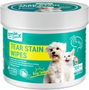 Dog Eye Wipes, Dogs Eye Wipes for Dogs & Cats, Pet Eye Clean Wash Recharge, Crust, Debris ve Gunk (100, Unscent)