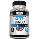 Kaya Naturals - Sleep Support Formula with Melatonin - Aid Support Vitamin Supplement - Sleep Stress and Mood Support - L-Tryptophan, Passion Flower, Ashwagandha ve More - 60 Capsules (60 Count)