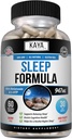Kaya Naturals - Sleep Support Formula with Melatonin - Aid Support Vitamin Supplement - Sleep Stress and Mood Support - L-Tryptophan, Passion Flower, Ashwagandha ve More - 60 Capsules (60 Count)