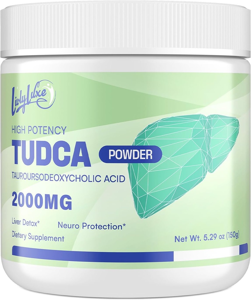 TUDCA Powder Liver Support Supplement – 2000mg High Absorption Liver Detox & Repair Support with Milk Thistle,Artichoke,Bile Salts,Ox Bile,Herbal Blend– 30 Servings, Non-GMO