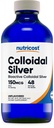 Nutricost Colloidal Silver 8oz - Cobalt Blue Glass Şişes, Bio-Active Colloidal Silver