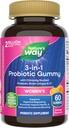 Nature's Way 3-in-1 Women's Probiyotik Gummies, Reduces Occasional Bloating*, Supports Digestive & Vaginal Health*, Klinik olarak Sunulan Probiyotik Strain, Gluten Free, Orange Flavored, 60 Gummies