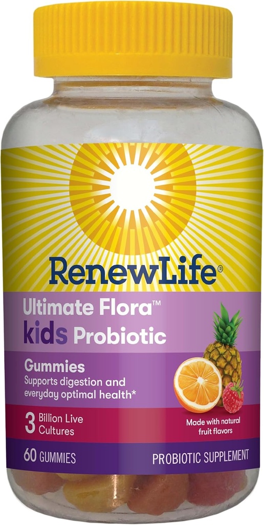 Yeni Yaşam Çocukları Probiyotik Gummies, Daily Supplement Destekleri Genel Sağlık ve Optimal Digestion, Süt ve Soy Free, 3 Milyar CFU, 60 Count