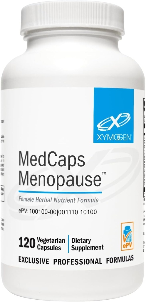 XYMOGEN Medcaps Menopause - Kadınlar için Menopause Supplements - Dong Quai ile Made, Isoflavones, Ginsengi, Licorice Root + Black Cohosh - Gluten Free (120 Capsules)
