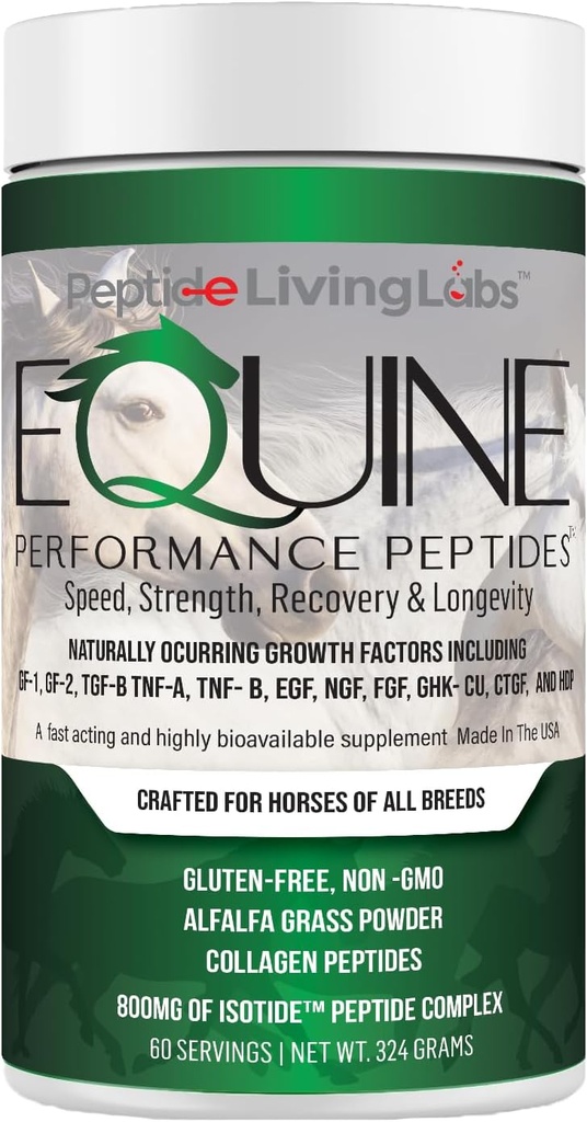 Equine Performance, Horse Peptide, Organik Horse Supplement, Hoof Ortak & Kas Desteği, Atlar için Kilo Verme, 60 Hizmet