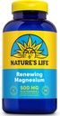 Natures Life Renewing Magnesium 500 mg - Κιτρικό, Μηλεϊνικό, Οξείδιο και Βιταμίνη Β-6 - Υποστήριξη μυών και νεύρων - Εργαστήριο Επαληθευμένο (250 μερίδες, 250 VegCaps)