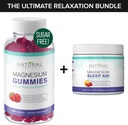 Sugar-Free Magnezyum Gummies (60 Gummies) ve Magnezyum Gece Saat Tozu Magnezyum Citrate, Melatonin, L-Theanine ve GABA - Vegan, Gelatin-Free, Gluten-Free, Non-GMO