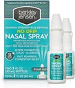 Berkley jensen No Drip Severe Congestion Nasal Spray - Oxymetazoline HCl & Menthol - Pump Mist Applicator, No Steroid, 12 Saat Yardım, 1 Akış Ounce (Brook of 2)