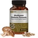 DailyNutra Mushroom Defense Formula - Immune Support Supplement | Organik Mushrooms, Hot Water Extracted - Reishi, Chaga, Maitake, Shiitake & Türkiye Tail (90 Capsules)