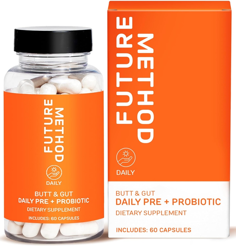 FUTURE METHOD Synbiyotik Prebiyotiks for Men & Women - Probiyotiks & Prebiyotik Supplement for Digestion, Immunity & Regularity (60ct)