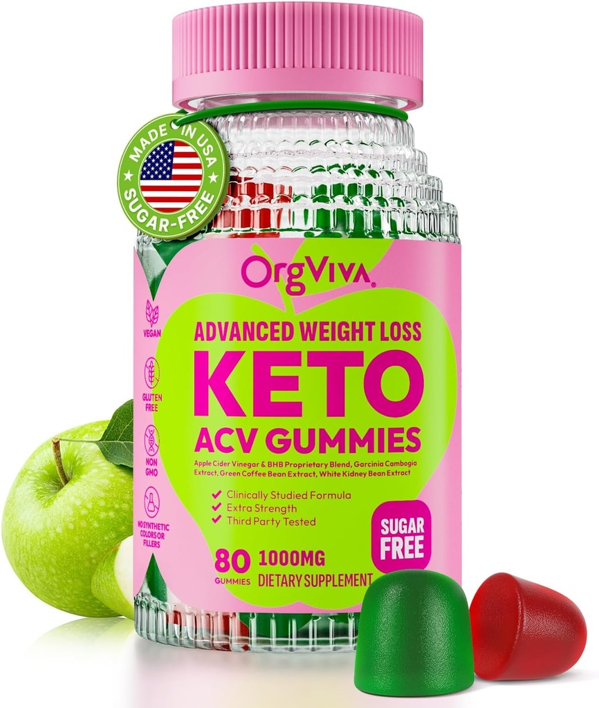 Keto Acv Gummies for Advanced Weight Loss: Μηλίτης Μηλίτη Ξίδι με Βιταμίνες για την υποστήριξη της Διέγερσης, Μεταβολισμού, & Ανοσοποιητικής Υγείας - Χωρίς ζάχαρη 80 ct