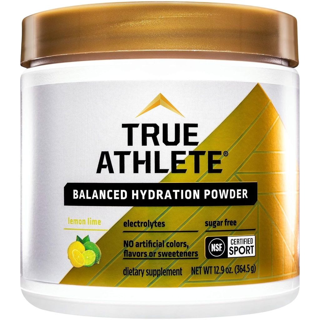 True Athlete Balanced Hydration Toz, Lemon Lime Flavor, Egzersizden önce Hydration, Easy to Mix, NSF Spor için sertifikalı (12.86 Ounces Toz)