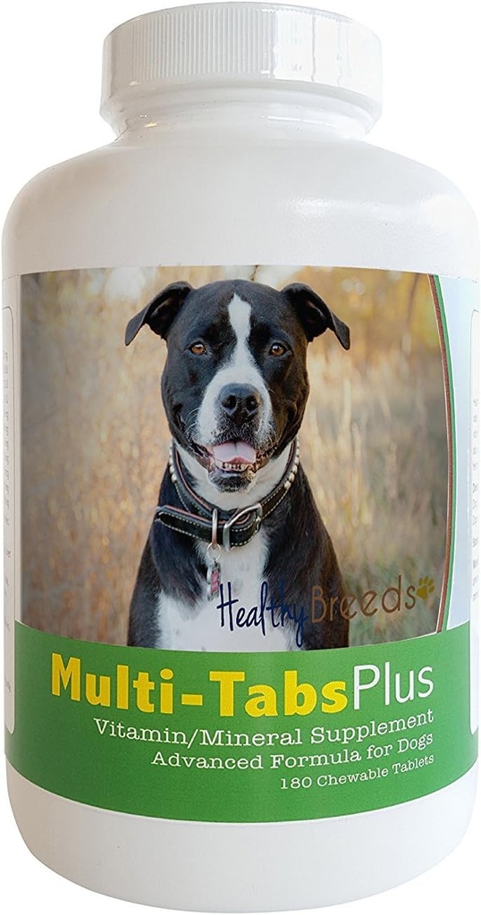 Sağlıklı Breeds Pit Bull Multi-Tabs Plus Chewable Tabletler 180 Kont