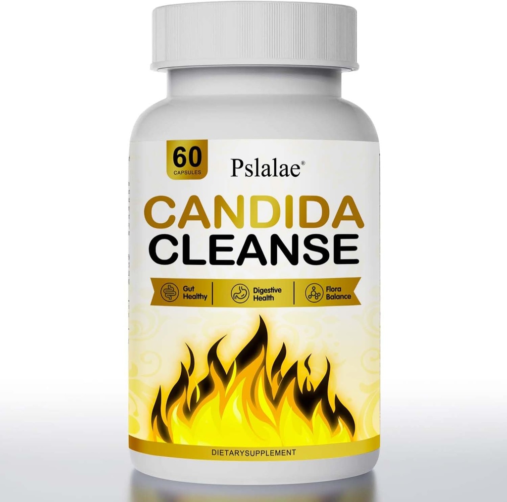 Candida Cleanse, Candida Cleanse Detox για γυναίκες και άνδρες, Βοηθά την οσφυϊκή και κολπική υγεία, Feminine Balance Complex για γυναίκες, Candida Overgrowth (60 κάψουλες)