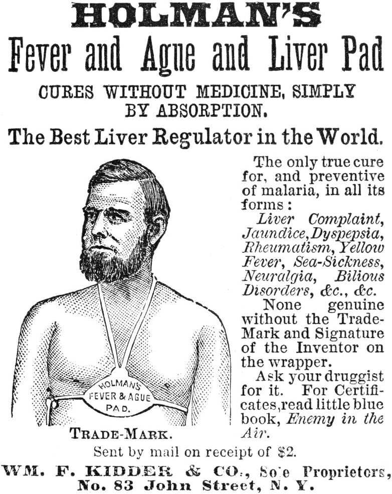 Liver Pad Reklam Adırican Patent Tıp Reklam 1876 For HolmanS Fire And Ague Liver Pad Poster Print by (18 x 24)