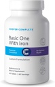 Cooper Complete - Basic One Multivitamin with Iron - Daily Multivitamin and Mineral Supplement with Iron - 60 Servings per Bottle. Pack of 3