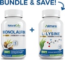 Φυσικό Cure Labs Bundle: Premium Monolaurin 600mg + Καθαρή L-Lysine 600mg