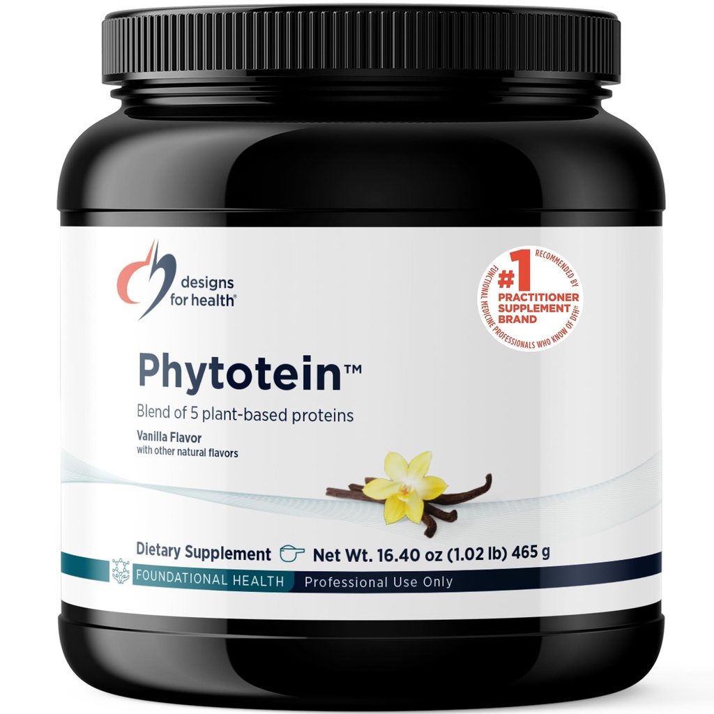 Sağlık Phytotein Vegan Protein Tozu için tasarımlar - 20g Organik Rice, Sacha Inchi, Riley Seed, Sunflower Tohum & Pea Protein Tozu - Kremy Texture, Vanilla Plant Protein (465g)