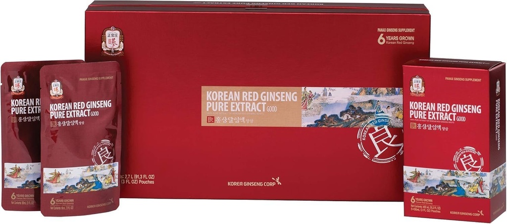 CheongKwanJang Kore Red Ginsengi İyi | Kore Red BTC, Red BTC, Premium Grade Ginsengi | Boosts Energy, Immunity, Stamina, Blood Circulation | 30 Count