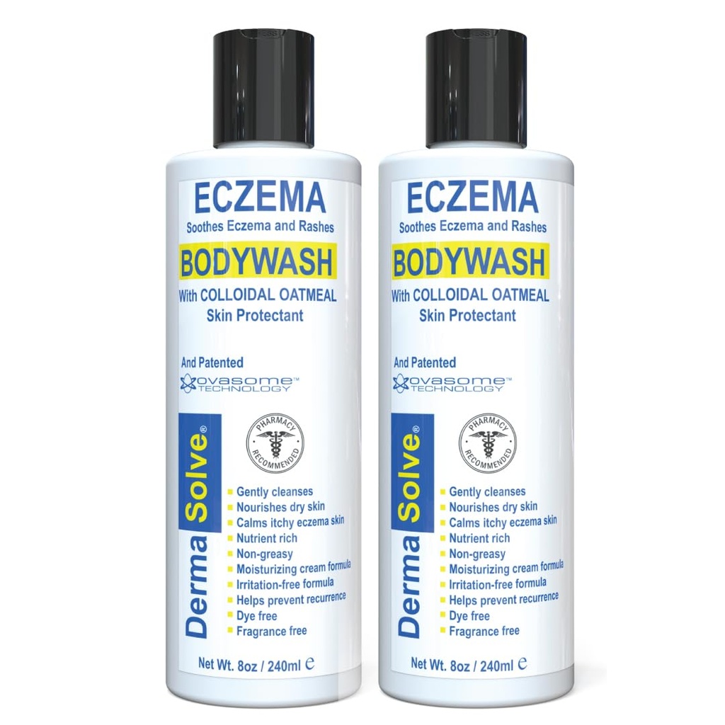 Dermasolve Eczema Relief Body Wash (2 Pack) | Korumalar, Moisturizes ve Onarımlar Skin - Çocuklar, Bebekler ve Yetişkinler - Steroid Free