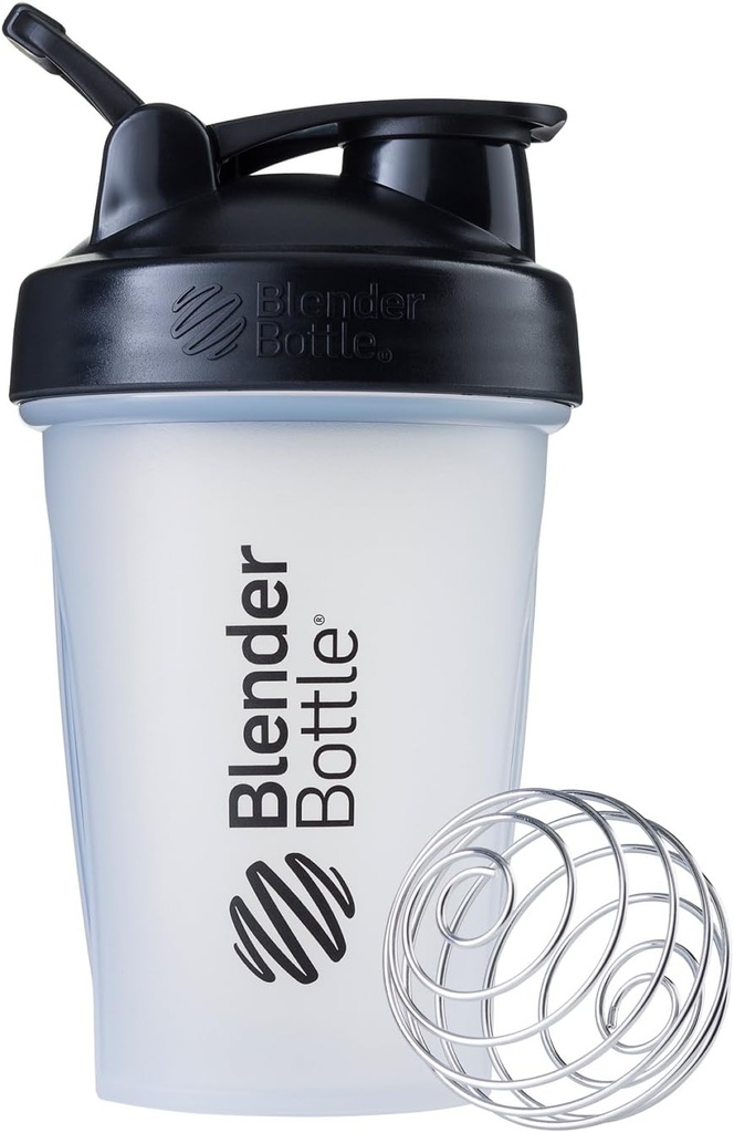 BlenderBottle Classic Shaker Şişe Protein Shakes ve Pre Workout için mükemmel, 20Ounce, Clear/Black