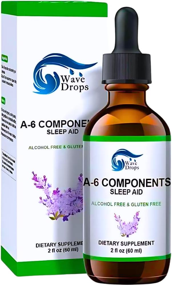 "Sleep Aid Drops Special Formula with Valerian Root, Melatonin, Chamomile, Lavender, Rhodiola Rose ve B6 Sleep Support